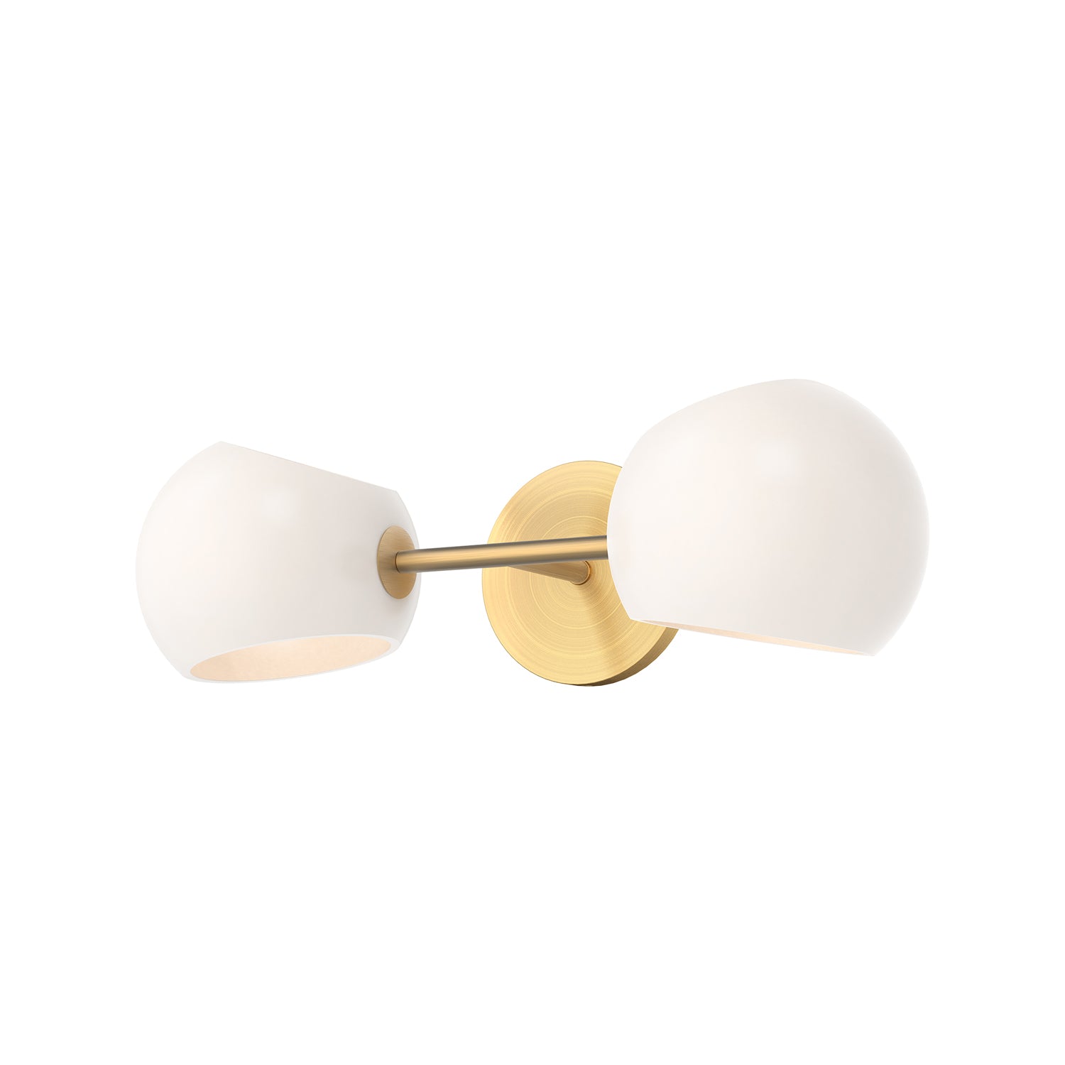 Willow 17-in Brushed Gold/Opal Matte Glass 2 Lights Wall/Vanity by Alora Lighting | WV548217BGOP | Alora Lighting