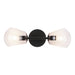 Willow 17-in Clear Glass/Matte Black 2 Lights Wall/Vanity by Alora Lighting | WV548217MBCL | Alora Lighting