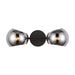 Willow 17-in Matte Black/Smoked Solid Glass 2 Lights Wall/Vanity by Alora Lighting | WV548217MBSM | Alora Lighting