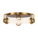 Wynwood 17-in Vintage Brass/Glossy Opal 3 Lights Flush Mount by Alora Lighting | FM355317VBGO | Alora Lighting