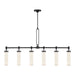 Wynwood 52-in Urban Bronze/Glossy Opal 6 Lights Linear Pendant by Alora Lighting | LP355652UBGO | Alora Lighting