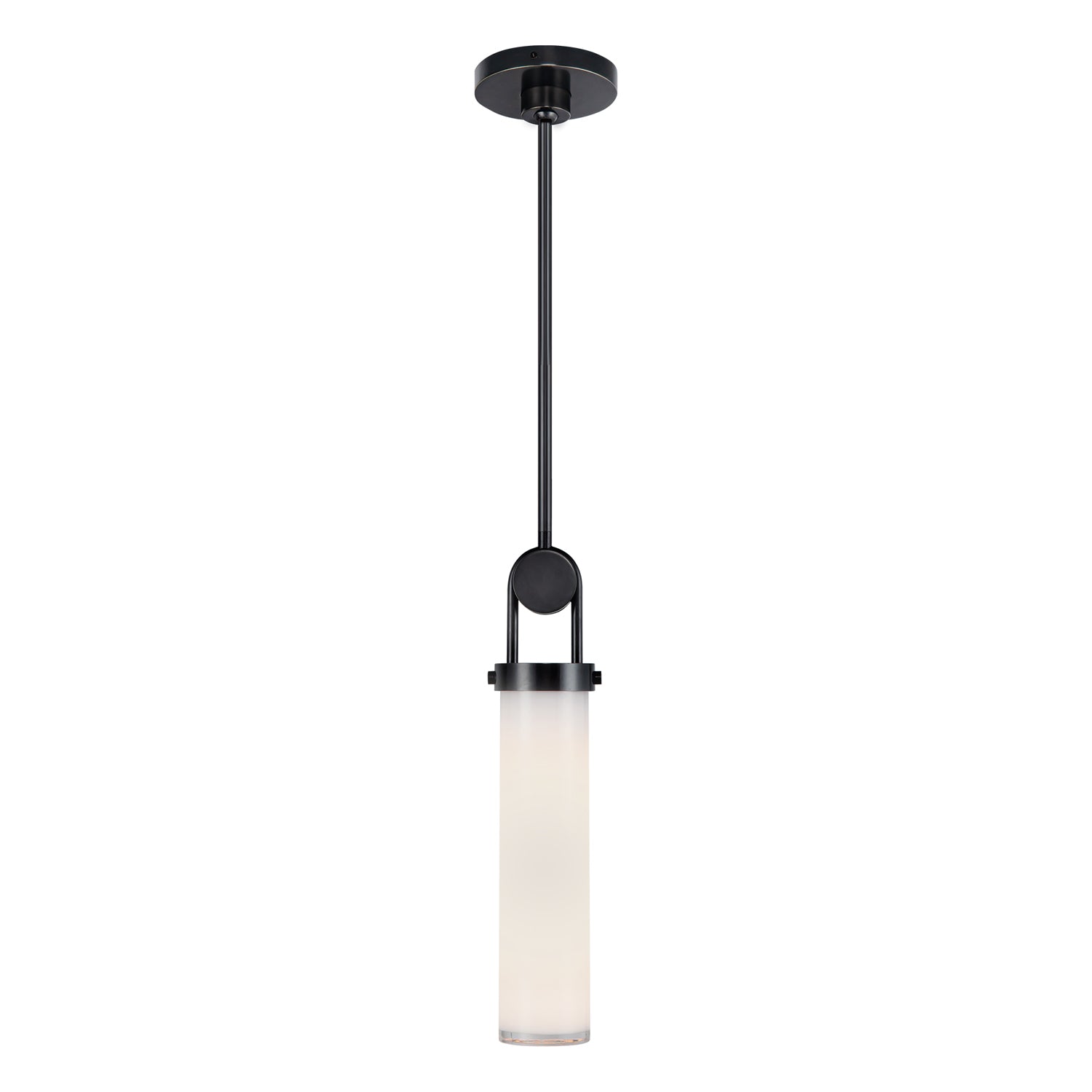 Wynwood 15-in Urban Bronze/Glossy Opal 1 Light Pendant by Alora Lighting | PD355015UBGO | Alora Lighting