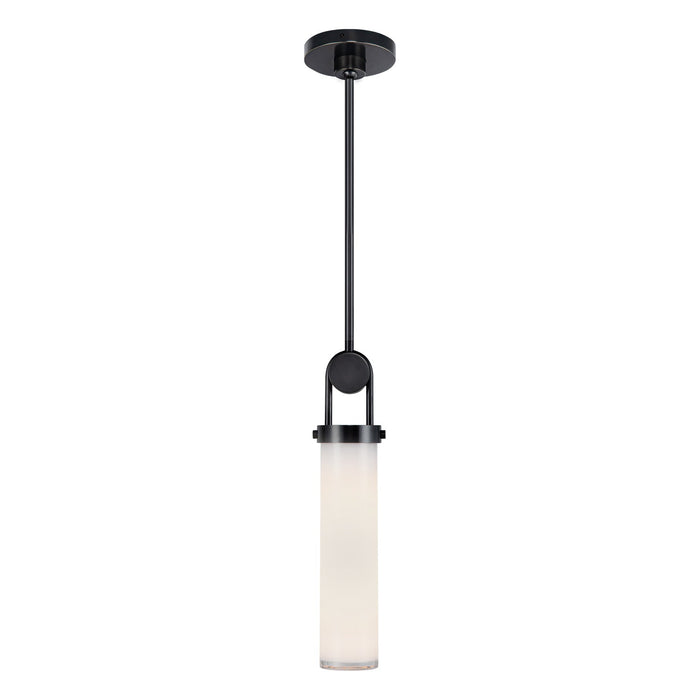 Wynwood 15-in Urban Bronze/Glossy Opal 1 Light Pendant by Alora Lighting | PD355015UBGO | Alora Lighting