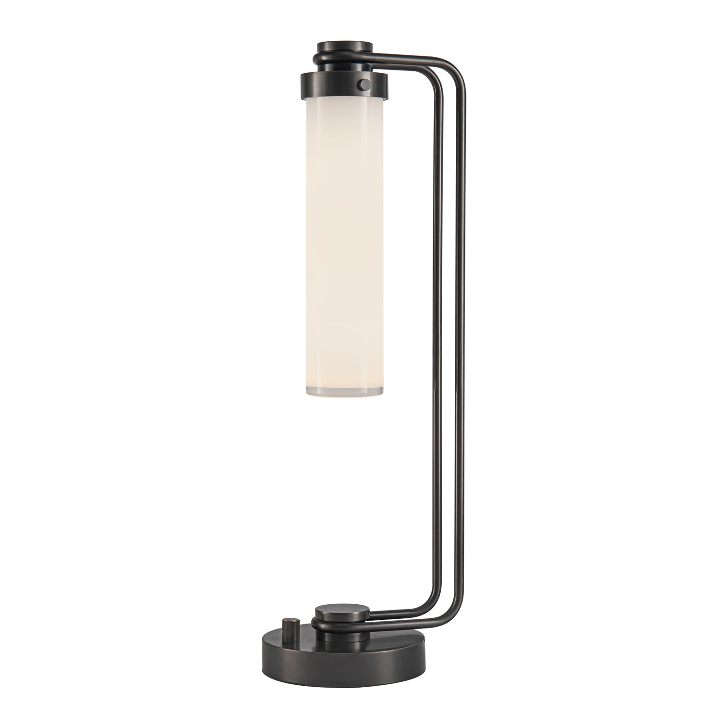 Wynwood 22-in Urban Bronze/Glossy Opal 1 Light Table Lamp by Alora Lighting | TL355022UBGO | Alora Lighting