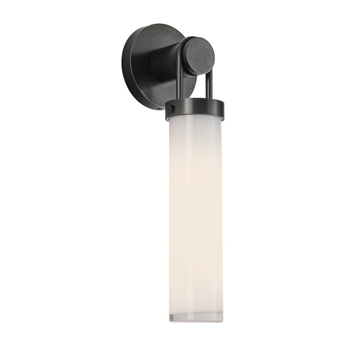 Wynwood 16-in Urban Bronze/Glossy Opal 1 Light Wall/Vanity by Alora Lighting | WV355116UBGO | Alora Lighting