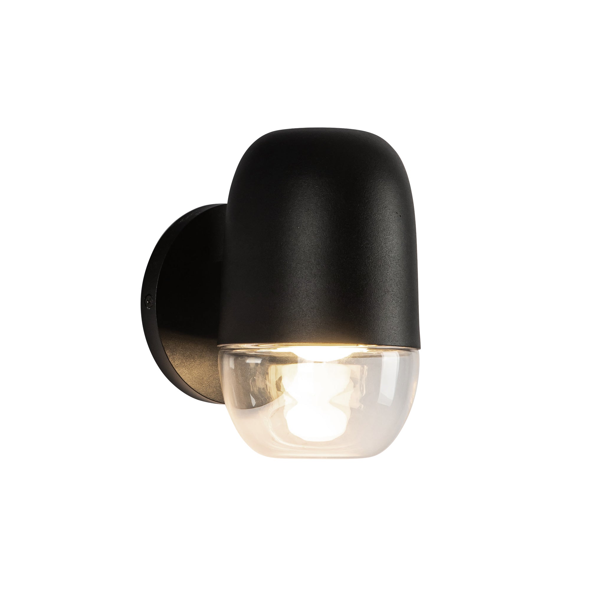 Yara LED Exterior Wall in Black/Clear Glass Finish | Kuzco Lighting