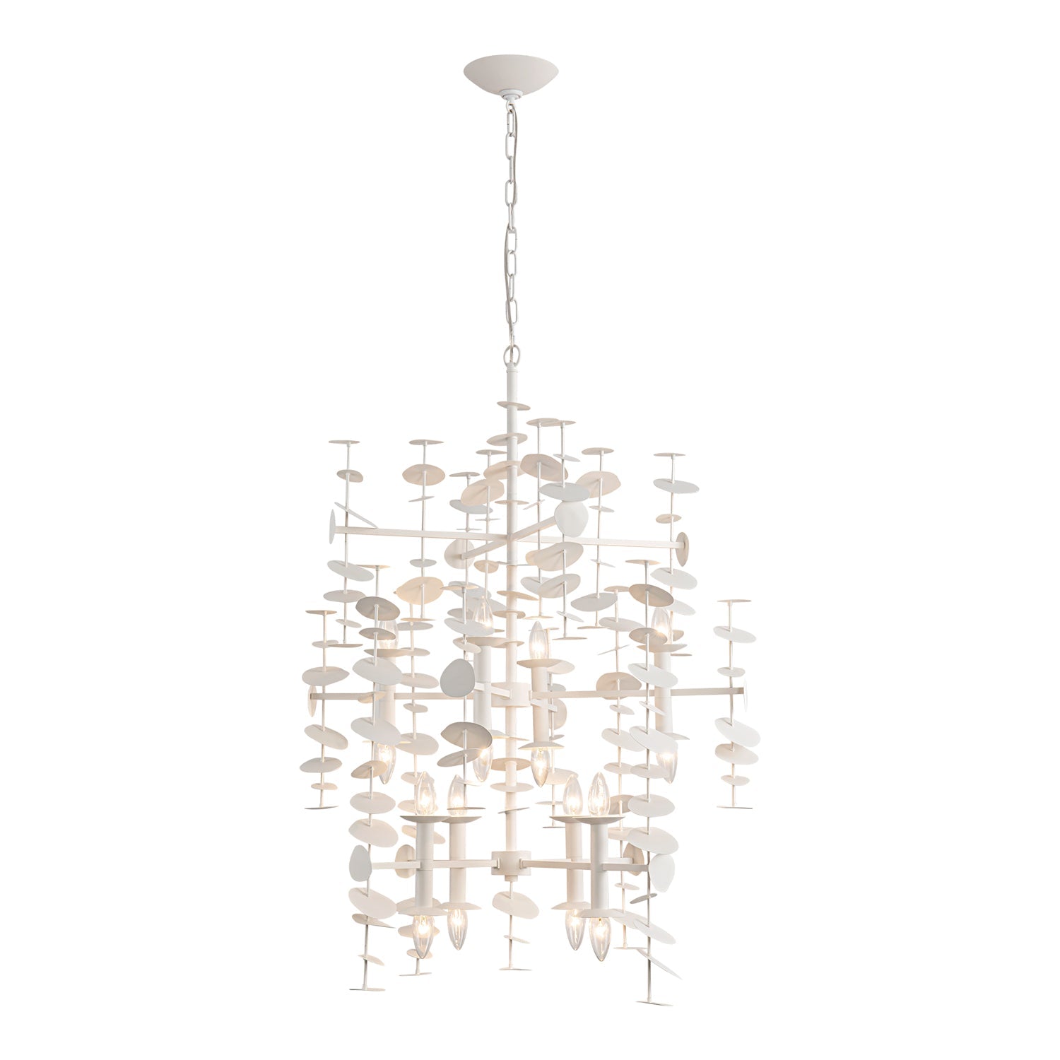 Yukari 41-in Matte White 16 Lights Chandelier by Alora Lighting | CH340041MW | Alora Lighting
