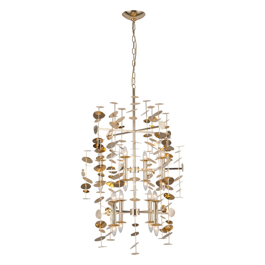 Yukari 41-in Polished Brass 16 Lights Chandelier by Alora Lighting | CH340041PB | Alora Lighting