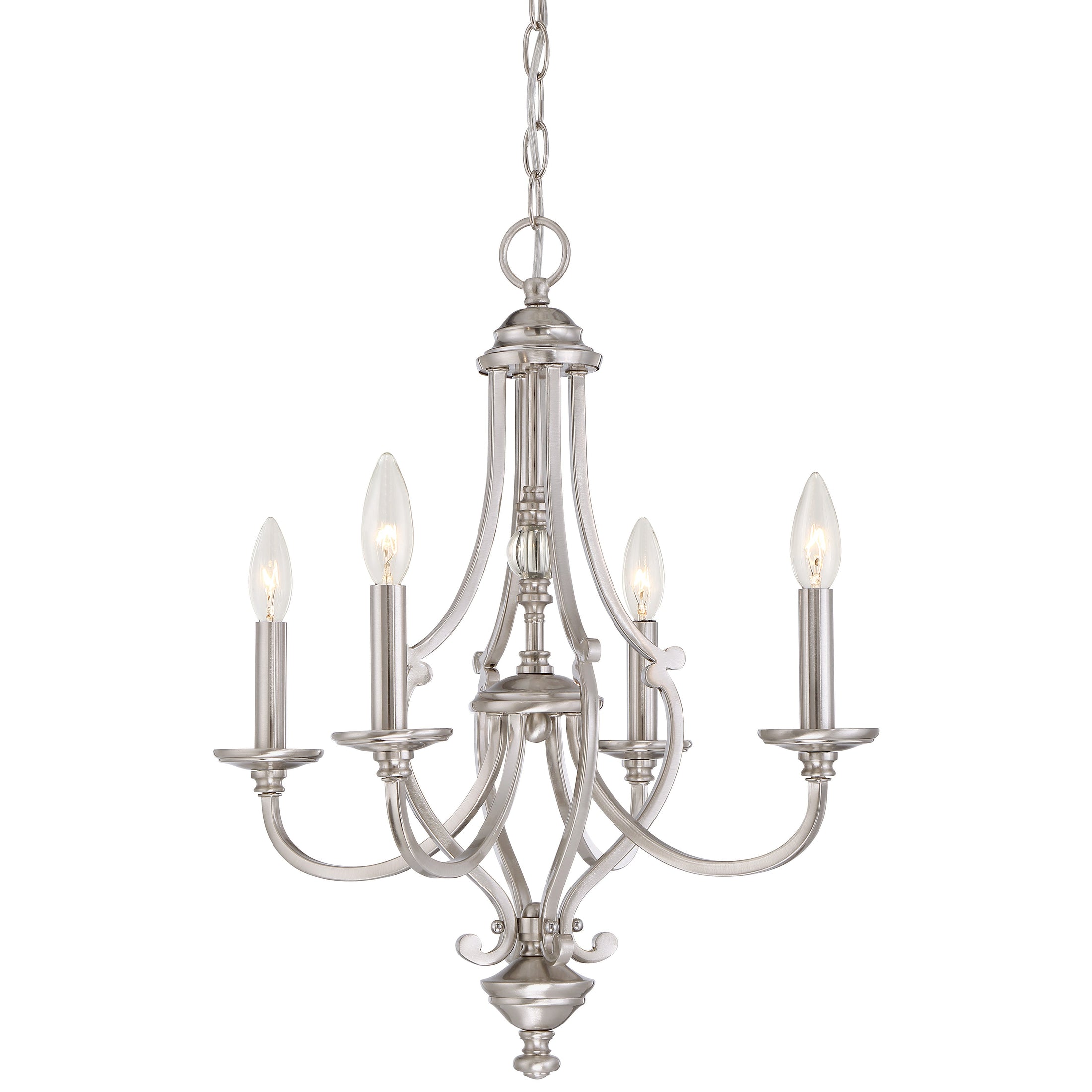 Savannah Row 4 Light Chandelier in Brushed Nickel - Minka-Lavery