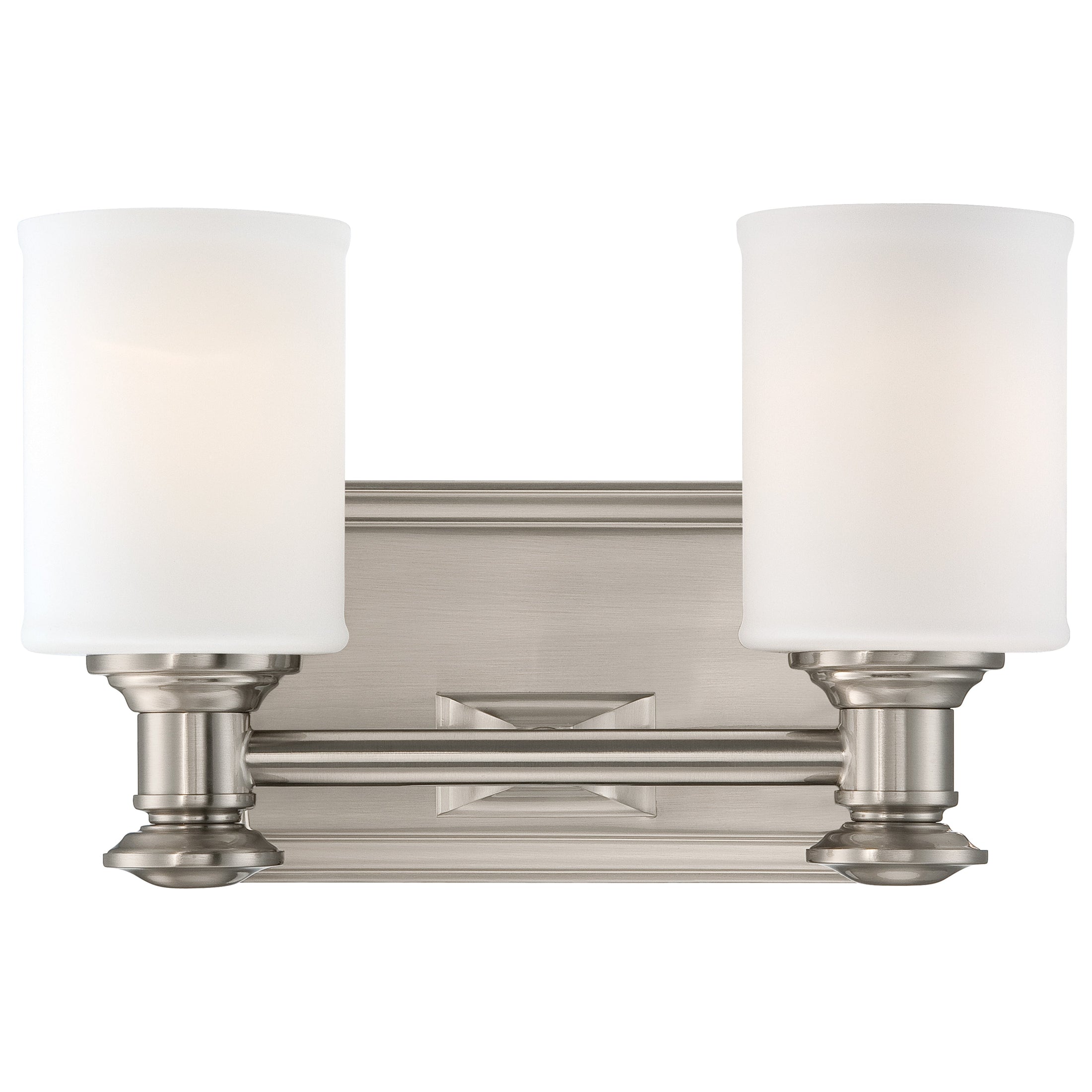 Harbour Point 2 Light Bath Light in a Brushed Nickel Finish with Etched Opal Glass - Minka-Lavery