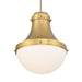 Purelight 1-Light Pendant - Legacy Brass with Etched Opal Glass - Minka-Lavery