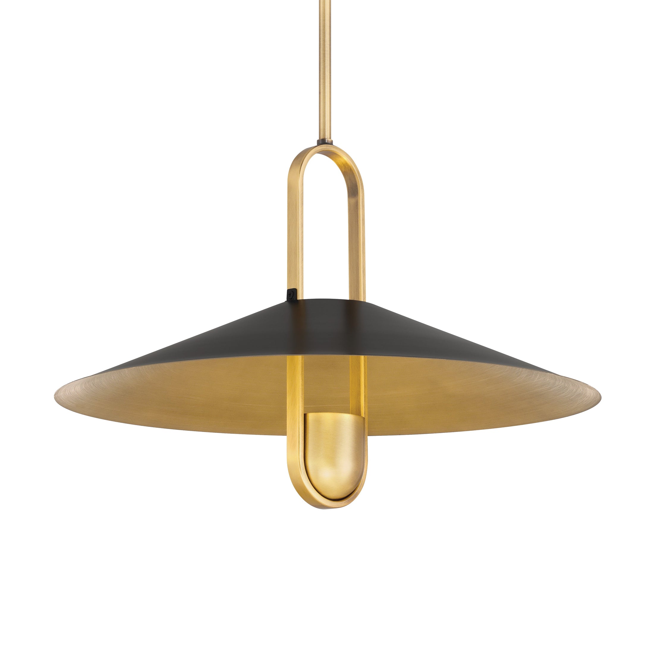 Goldenridge 1-Light Pendant - Matte Black and Legacy Brass - Minka-Lavery