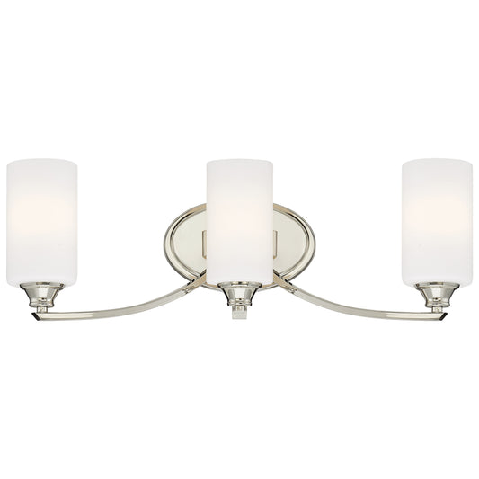 Tilbury 3 Light Bath in Polished Nickel with Etched Opal Glass - Minka-Lavery