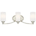 Tilbury 3 Light Bath in Polished Nickel with Etched Opal Glass - Minka-Lavery