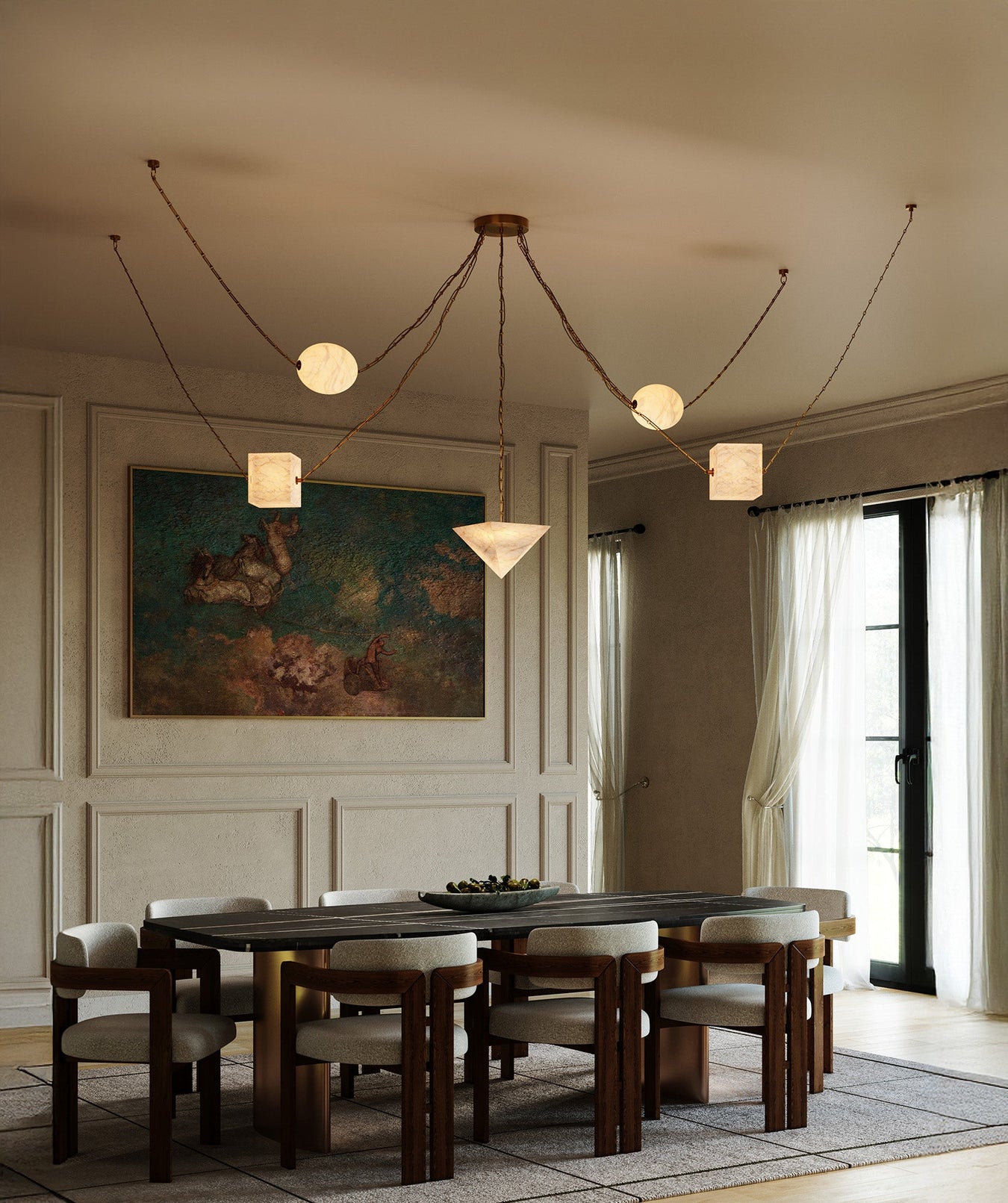 Alora Lighting Mineral Color-Select Chandelier