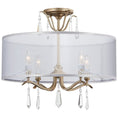 Load image into Gallery viewer, Laurel Estate 4 Light Pendant in Brio Gold with Translucent Sheer Shade - Minka-Lavery
