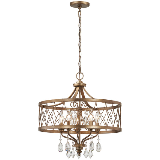 West Liberty 6 Light Chandelier in Olympus Gold Finish - Minka-Lavery