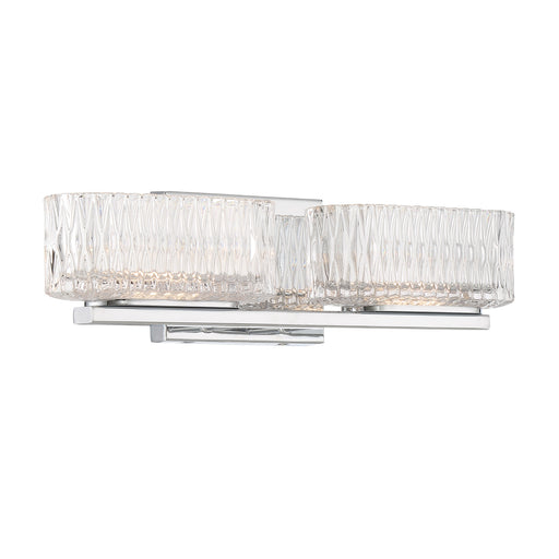 SPARREN LED 2 Light Bath in Chrome Finish and Clarity Glass - Minka-Lavery