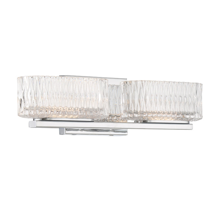 SPARREN LED 2 Light Bath in Chrome Finish and Clarity Glass - Minka-Lavery