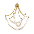 Load image into Gallery viewer, Pearl LED Chandelier - Legacy Brass with Clear Glass - Minka-Lavery
