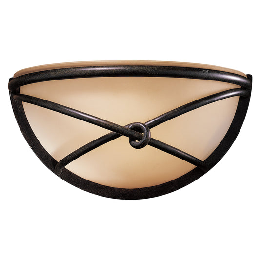 Aspen™ II 1 Light Wall Sconce in Aspen Bronze™ Finish with Rustic Scavo Glass - Minka-Lavery