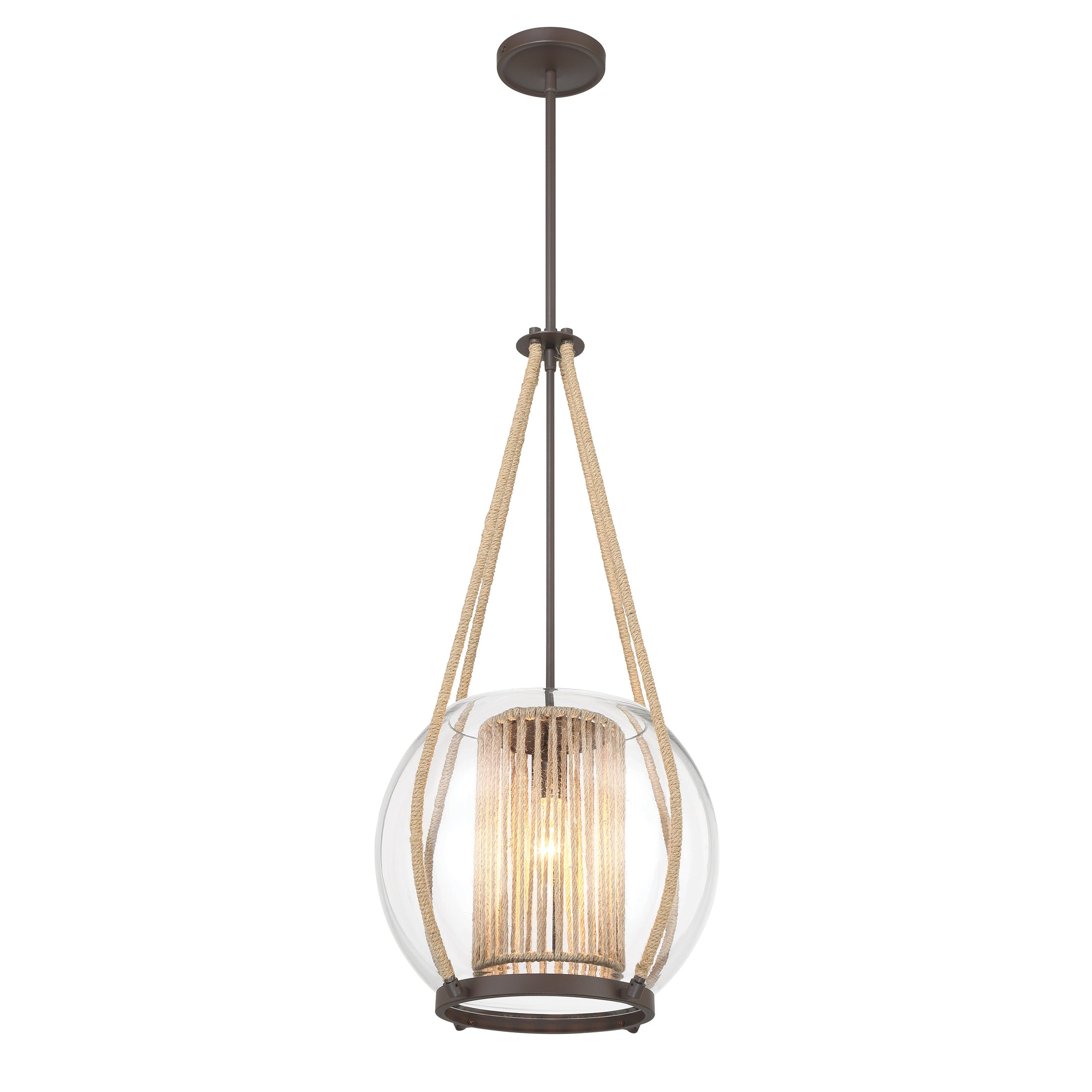 Stutterhein 31" 1 Light Pendant in Sand Bronze Finish and Clear Glass - Minka-Lavery