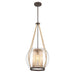 Stutterhein 31" 1 Light Pendant in Sand Bronze Finish and Clear Glass - Minka-Lavery