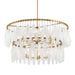 Willow 14-Light Pendant - Legacy Brass with White Swirl Glass - Minka-Lavery
