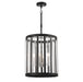 Majestic Splendor 4 Light Pendant Fixture in Metal with Acrylic Accents in Sand Coal and Polished Nickel Finish - Minka-Lavery