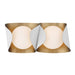 Flare 2-Light Vanity - Sand White and Legacy Brass with Etched Opal Glass - Minka-Lavery