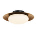 Zinola Zinola – 15" LED Flush Mount in Halcyon Gold and Sand Coal Finish with Etched Opal Glass - Minka-Lavery