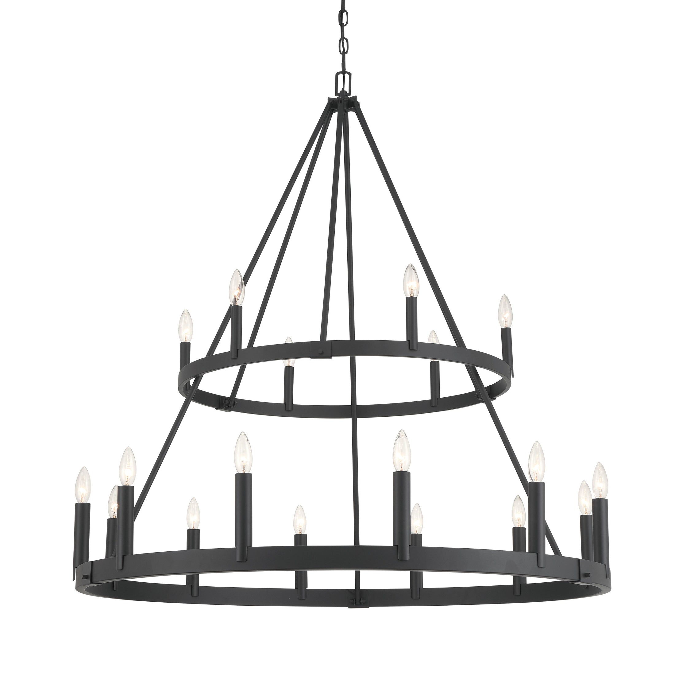 Dutton 18-Light Chandelier - Coal Black - Minka-Lavery