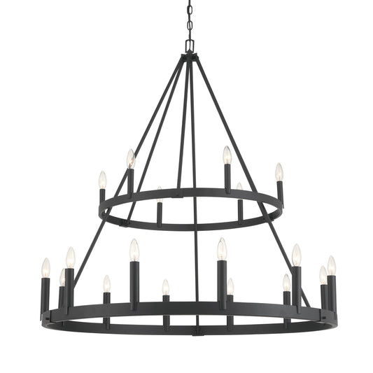 Dutton 18-Light Chandelier - Coal Black - Minka-Lavery