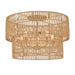 Bungalow Heaven 17" 5 Light Flush Mount in Soft Brass Finish with Papyrus Rope Shade - Minka-Lavery