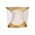 Load image into Gallery viewer, Flare 1-Light Vanity - Sand White and Legacy Brass with Etched Opal Glass - Minka-Lavery
