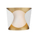 Flare 1-Light Vanity - Sand White and Legacy Brass with Etched Opal Glass - Minka-Lavery