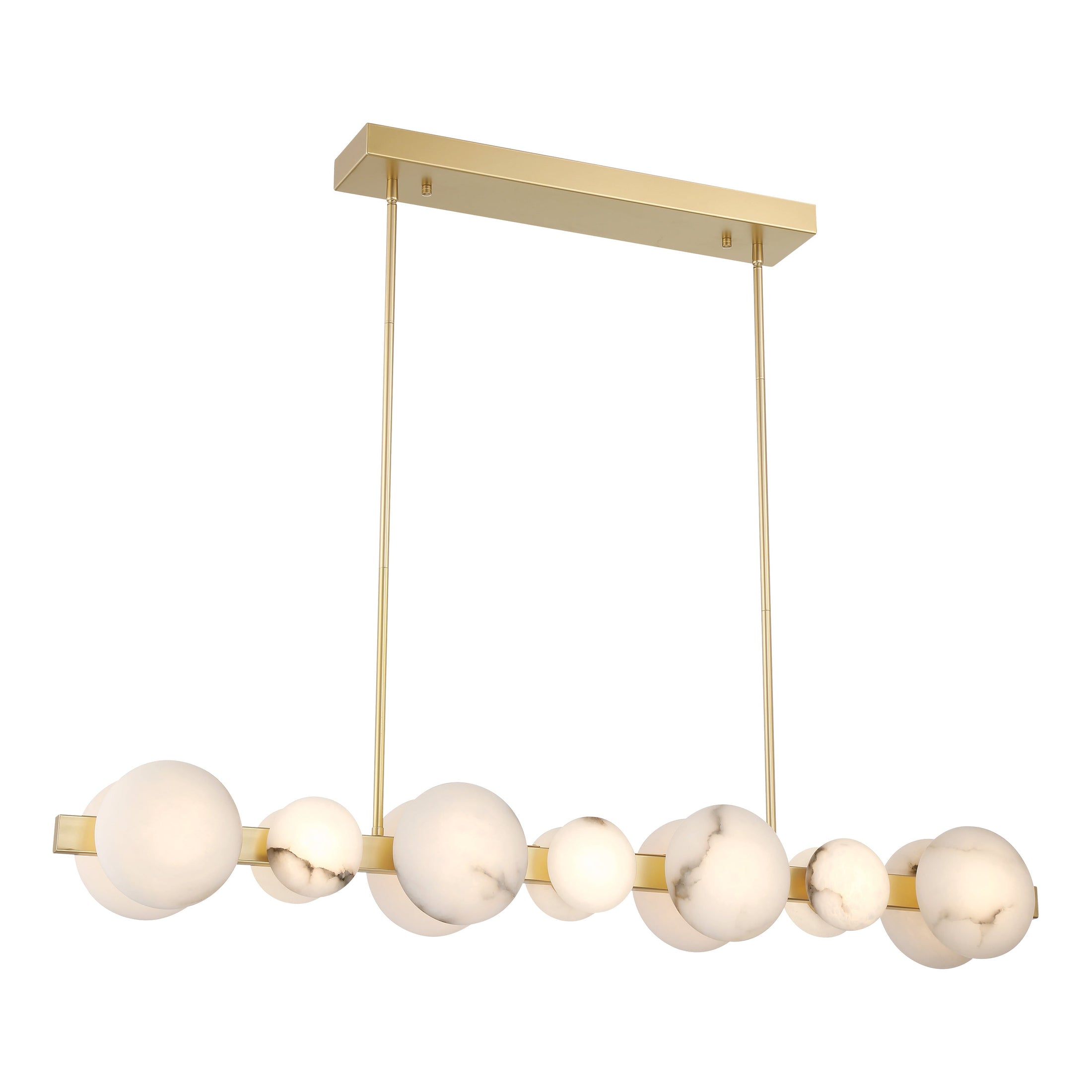 Zill 14 LED Island Light in Lily Gold Finish with Natural Alabaster Shades - Minka-Lavery