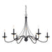 Westchester County 6 Light 40" Chandelier in Sand Coal with Skyline Gold Leaf - Minka-Lavery