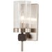 Bridlewood 1 Light Bath in Stone Grey with Brushed Nickel Finish with Clear Seeded Glass - Minka-Lavery