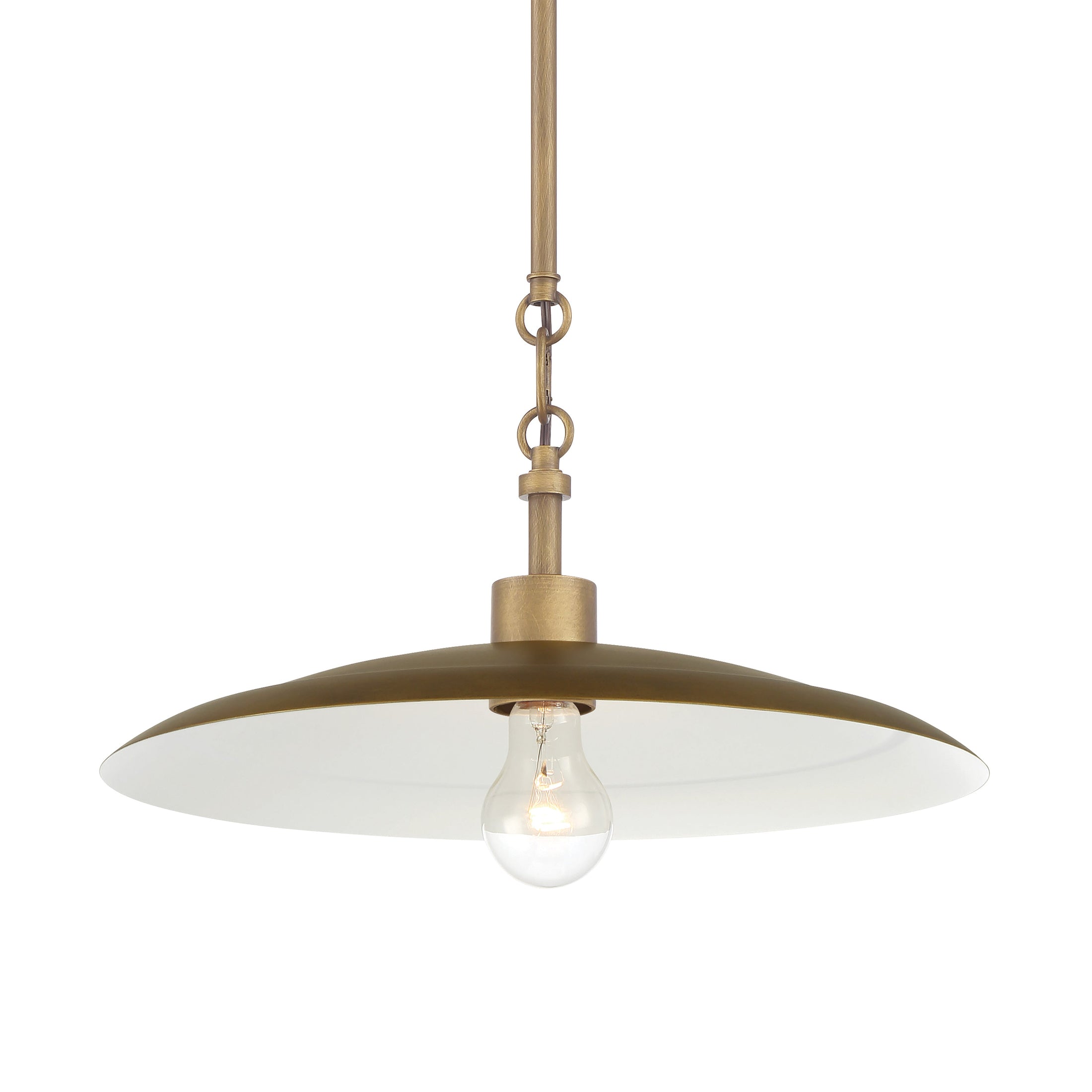 York 1-Light Pendant - Natural Brass - Minka-Lavery
