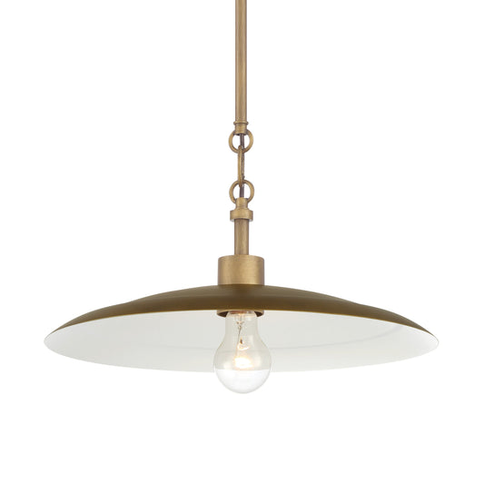 York 1-Light Pendant - Natural Brass - Minka-Lavery
