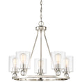 Load image into Gallery viewer, Studio 5 5 Light Chandelier in Polished Nickel Finish with Clear Glass - Minka-Lavery
