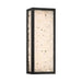 Salt Creek LED Outdoor Wall Mount Sconce In Coal black Finish with Clear Acrylic Shade Polished Quartz - Minka-Lavery