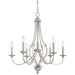 Savannah Row 6 Light Chandelier in Brushed Nickel - Minka-Lavery