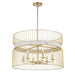 Park Slope by Robin Baron 6 Light Pendant in Nouveau Gold Finish and Faux Alabaster, A Robin Baron Design - Minka-Lavery