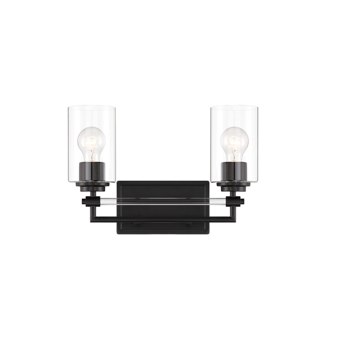 Binsly 2 Light Bath Vanity in Coal Black Finish with Reversible Mounting - Minka-Lavery