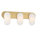 Heathcote 3-Light Vanity - Legacy Brass with Etched Alabaster Glass - Minka-Lavery