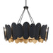 Vailen 12-Light Pendant - Dark Matte Black and Textured Gold - Minka-Lavery