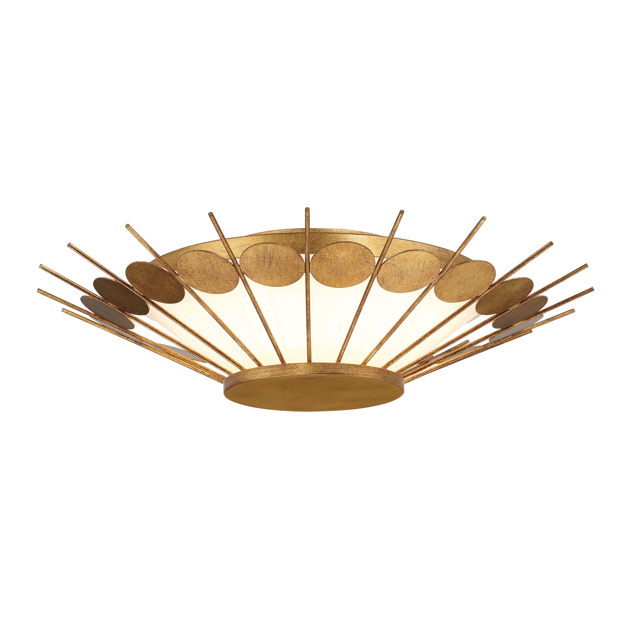 Capieso 20" LED Flush Mount in Elara Gold Finish with White Glass - Minka-Lavery