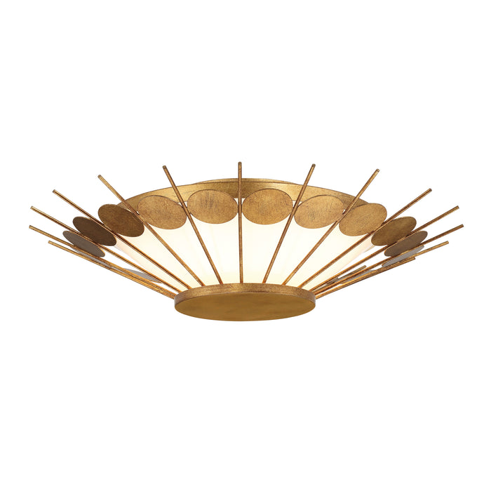Capieso 20" LED Flush Mount in Elara Gold Finish with White Glass - Minka-Lavery